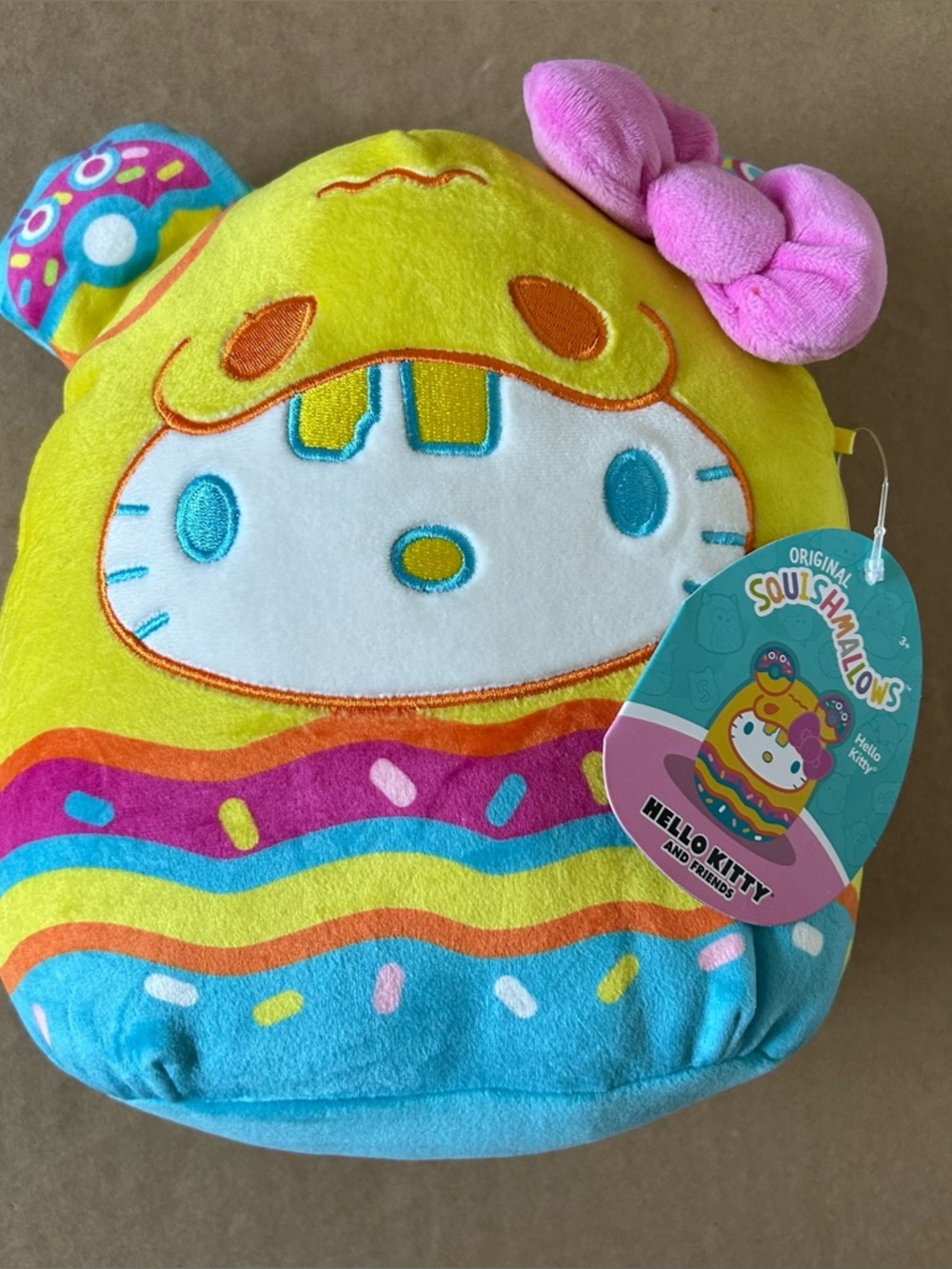 Squishmallows Hello Kitty and Friends Kaiju Plush Donut Sanrio Kellytoy Kawaii
